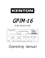 Kenton GPIM-16 Operating Manual предпросмотр