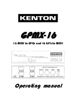 Preview for 1 page of Kenton GPMX-16 Operating Manual