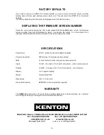 Preview for 6 page of Kenton GPMX-16 Operating Manual