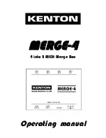 Предварительный просмотр 1 страницы Kenton MERGE-4 Operating Manual