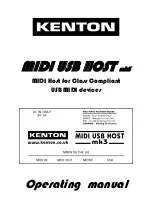 Kenton MIDI USB HOST mk3 Operating Manual предпросмотр