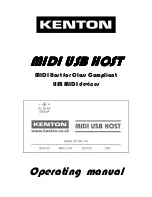 Kenton MIDI USB HOST Operating Manual предпросмотр