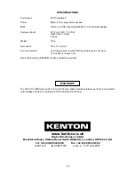 Предварительный просмотр 12 страницы Kenton PRO CV to MIDI Operating Manual