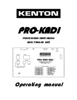 Предварительный просмотр 1 страницы Kenton PRO-KADI MK2 Operating Manual