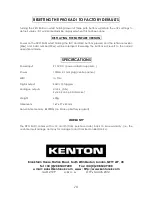 Предварительный просмотр 10 страницы Kenton PRO-KADI MK2 Operating Manual