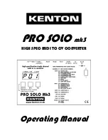 Kenton PRO SOLO mk3 Operating Manual preview