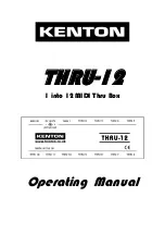 Kenton THRU-12 Operating Manual preview