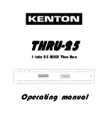 Предварительный просмотр 1 страницы Kenton THRU-25 Operating Manual