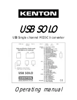 Kenton USB SOLO Operating Manual preview