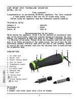 Preview for 3 page of KENWELL DH-123 Instruction Manual