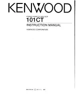 Kenwood 101CT Instruction Manual предпросмотр