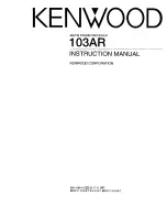 Предварительный просмотр 1 страницы Kenwood 103AR Instruction Manual