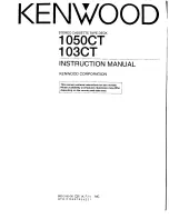 Kenwood 103CT Instruction Manual preview
