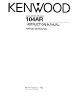 Kenwood 104AR Instruction Manual предпросмотр