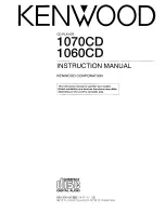 Preview for 1 page of Kenwood 1060CD Instruction Manual