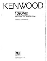 Preview for 1 page of Kenwood 1090MD Instruction Manual