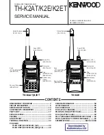Kenwood 144MHz FM TRANSCEIVER K2E Service Manual preview