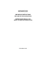 Preview for 1 page of Kenwood 2307K Instructions Manual