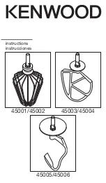 Kenwood 45001 Instructions Manual preview