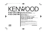 Preview for 1 page of Kenwood 467FM Instruction Manual