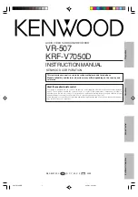 Preview for 1 page of Kenwood 5.1 KRF-V7050D Instruction Manual