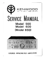 Preview for 1 page of Kenwood 500 Service Manual