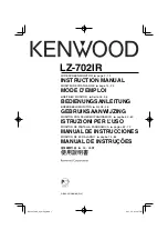 Preview for 1 page of Kenwood 702IR - LZ - LCD Monitor Instruction Manual