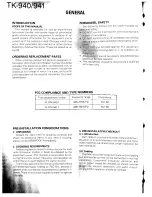 Предварительный просмотр 2 страницы Kenwood 941 Service Manual