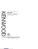 Kenwood A-322 User Manual preview