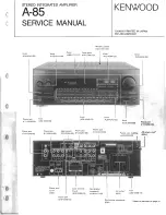 Предварительный просмотр 1 страницы Kenwood A-85 Service Manual