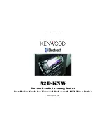 Preview for 1 page of Kenwood a2d-knw Installation Manual