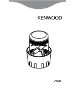 Preview for 1 page of Kenwood A938 User Manual