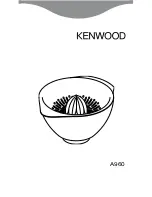 Preview for 1 page of Kenwood A960 Manual