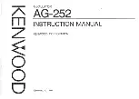 Kenwood AG-252 Instruction Manual предпросмотр