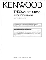 Kenwood AR-404 Instruction Manual preview