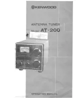 Предварительный просмотр 1 страницы Kenwood AT-200 Operating Manual