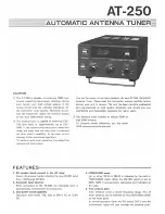 Preview for 2 page of Kenwood AT-250 Instruction Manual