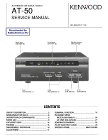 Preview for 1 page of Kenwood AT-50 Service Manual