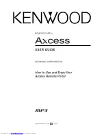 Kenwood Axcess Axcess Remote Portal User Manual preview