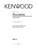 Kenwood Axcess User Manual preview