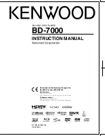 Preview for 1 page of Kenwood BD-7000 Instruction Manual