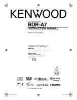 Kenwood BDR-A7 Instruction Manual preview