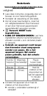 Предварительный просмотр 8 страницы Kenwood BL220 Series Instructions Manual