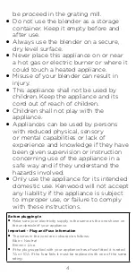 Preview for 4 page of Kenwood BLP41 Instructions Manual