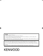 Preview for 12 page of Kenwood C-BX3 Instruction Manual