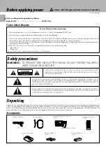 Предварительный просмотр 2 страницы Kenwood C-V301 Instruction Manual