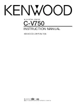 Kenwood C-V750 Instruction Manual preview