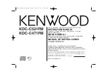 Preview for 1 page of Kenwood C471FM Instruction Manual