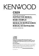 Kenwood C929 Instruction Manual preview