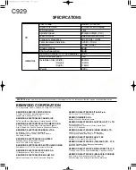 Предварительный просмотр 18 страницы Kenwood C929 Service Manual